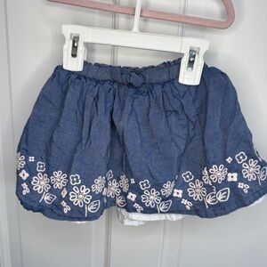 NWOT Carter’s 2T Girls Blue Denim Looking Soft Skirt